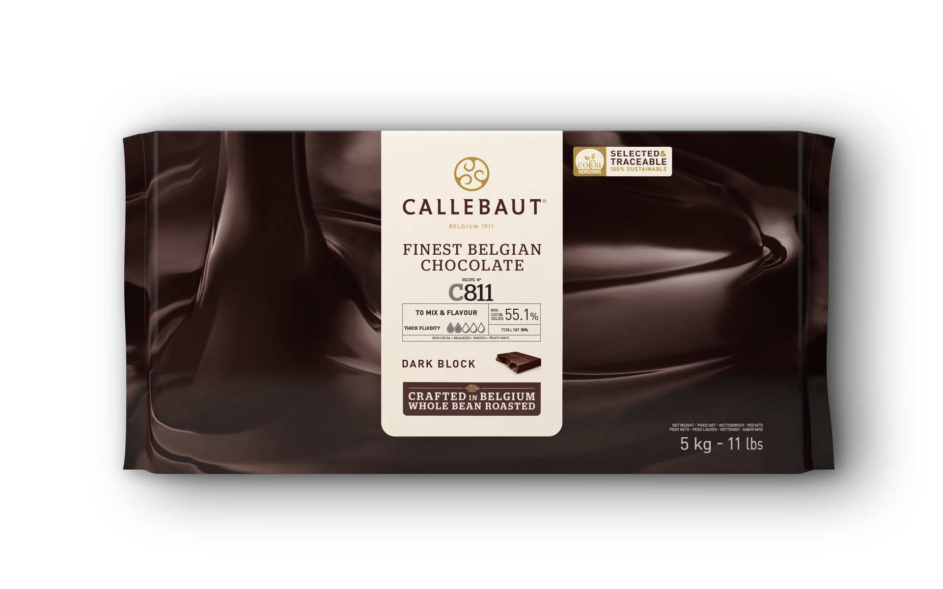 Callebaut - Dark Chocolate - C811 - 5kg Block | callebaut.com